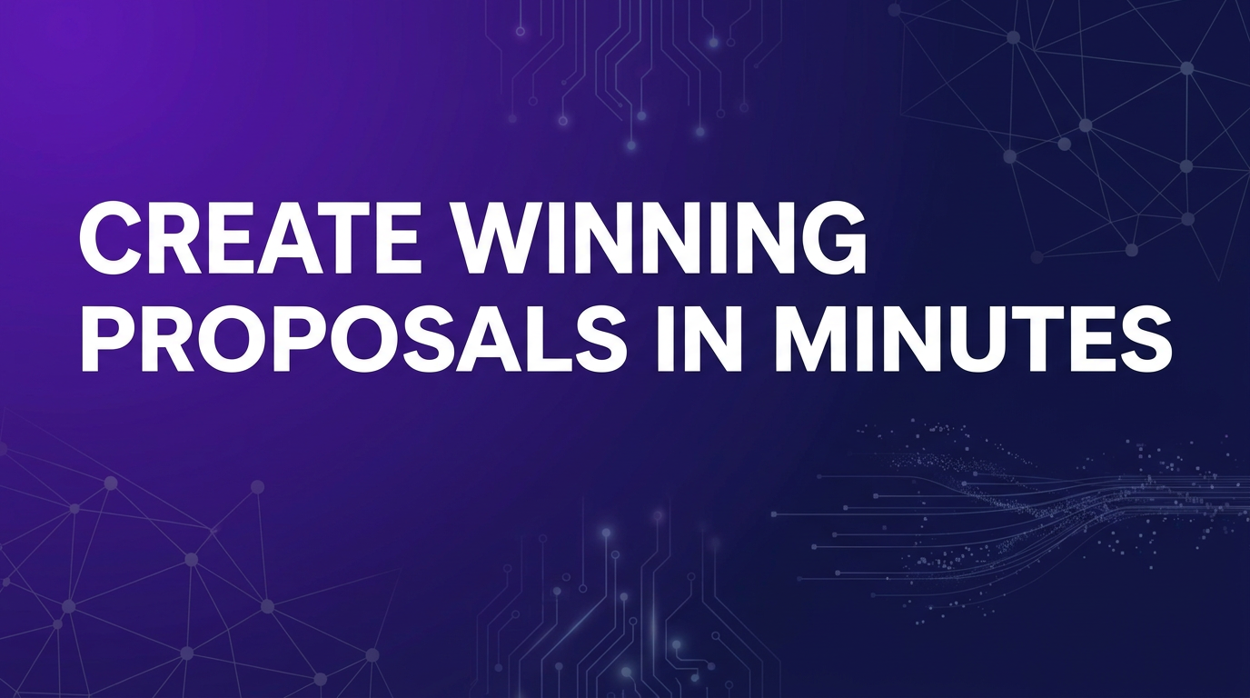 AI proposal generator dashboard showing proposal creation