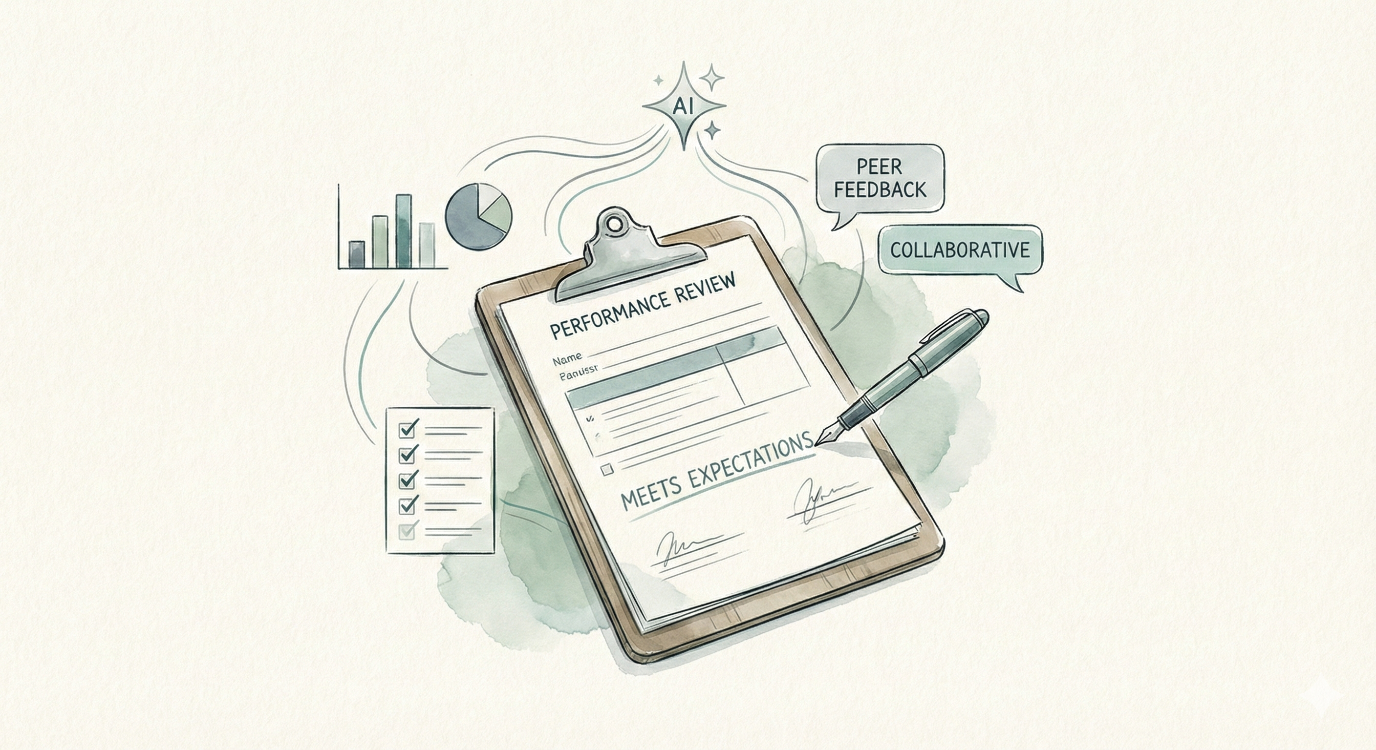 AI automating employee performance reviews with objective data collection and bias-free evaluations