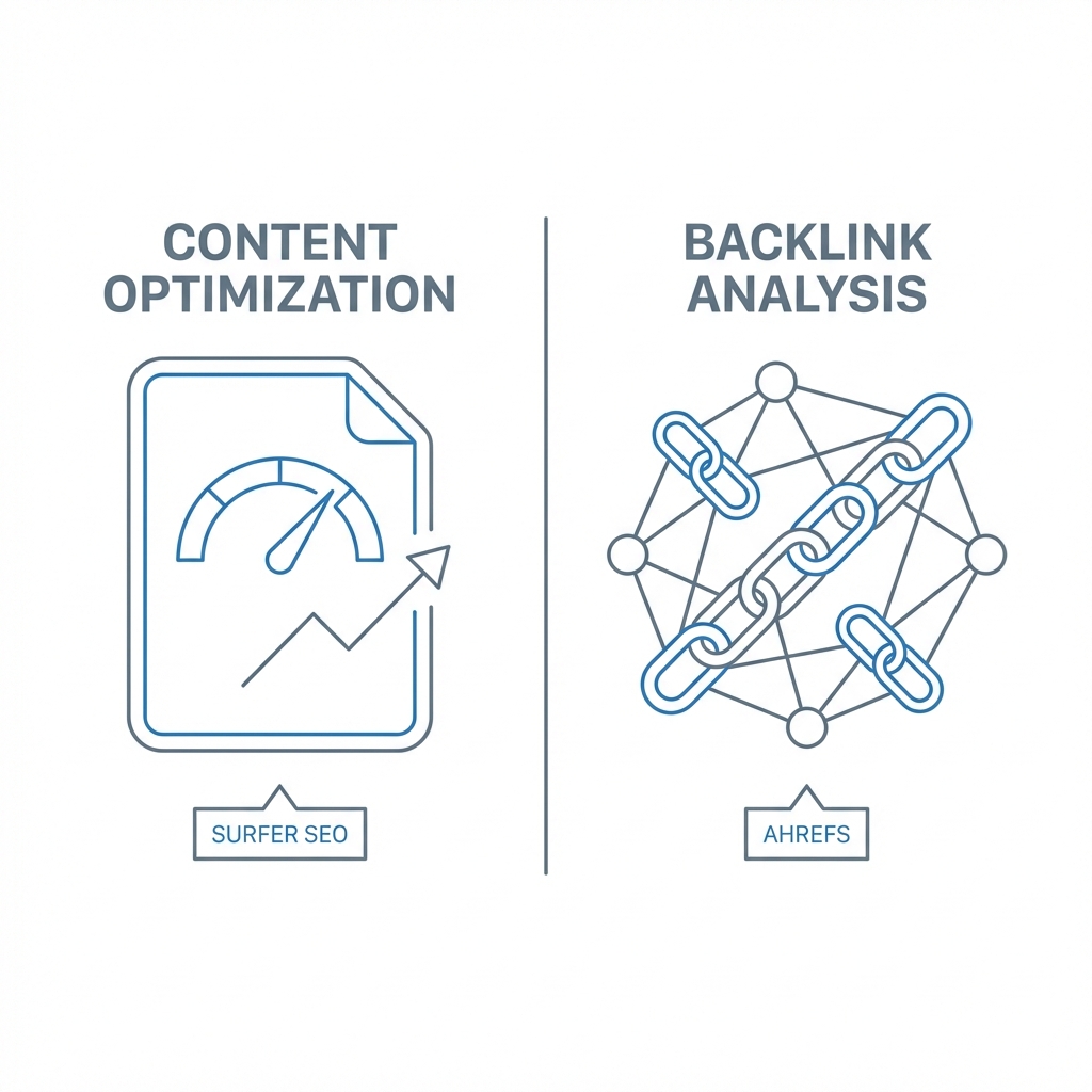 Surfer SEO vs Ahrefs Visual Comparison